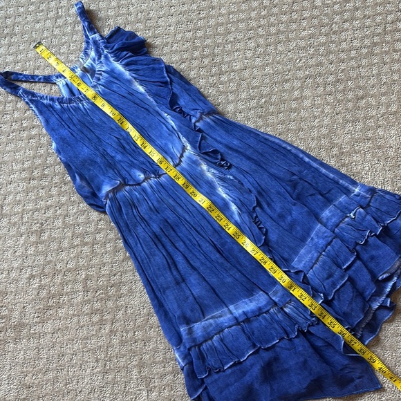 Free People Blue Tank Dress with Asymmetrical Hem size Small - Picture 5 of 8